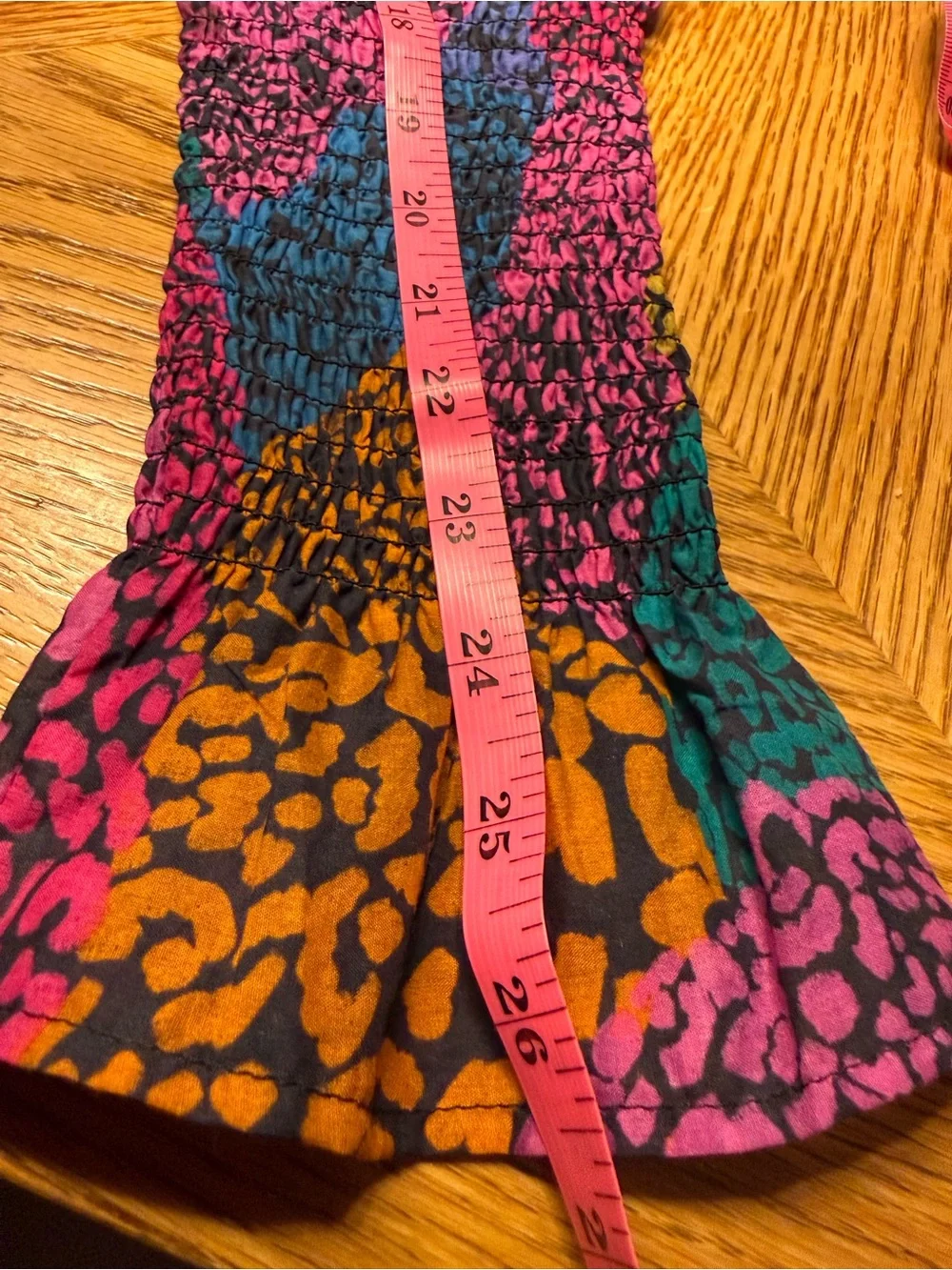 FARM RIO Rainbow Mix Smocked Blouse- Small